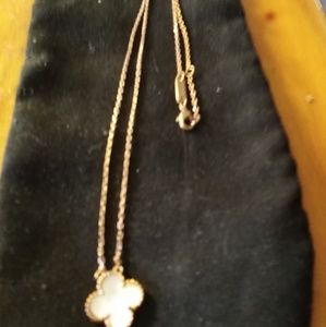 Van cleef rose gold necklace